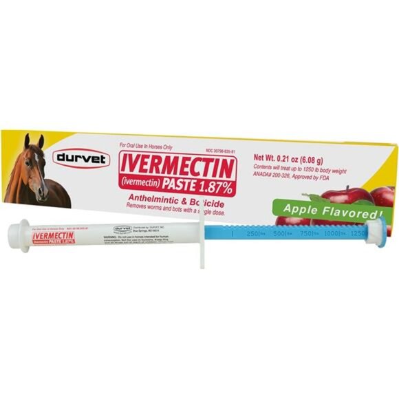 Ivermectin Paste Dewormer - 6.08g dose @ 1.87%-Apple flavored - Picture 3 of 4
